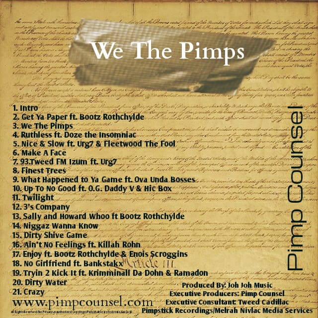 Pimp Counsel ‎– We The Pimps (2018) CD – G-Funk.WS